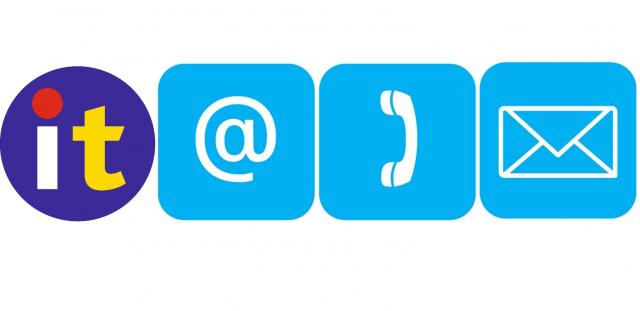 it-logon, snabel-a, telefonlur och kuvert