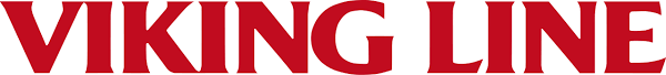 Bilden visar orden VIKING LINE i feta, stora röda bokstäver på en vit bakgrund.